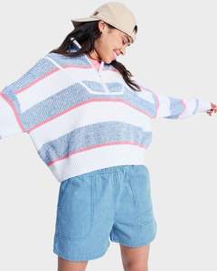 Womens New Clothing: Womens Stay Wavy Mid Denim Shorts