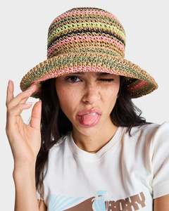 Womens Hats: Womens Candied Peacy Bucket Hat