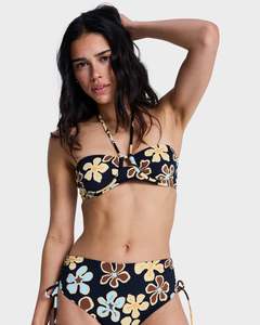 Womens Nostalgic Feel Underwire Bandeau Bikini Top