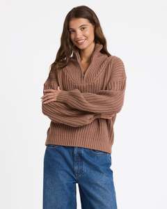 Womens Clothing: Womens So Cozy Half Zip Jumper