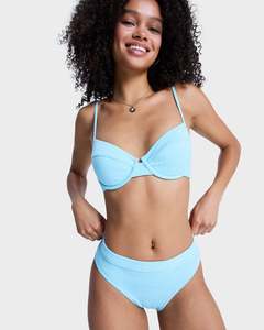 Womens Roxy Palm Dream Mid Waist Classic Bikini Bottom