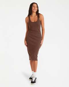 Women Base Rib Midi Dress