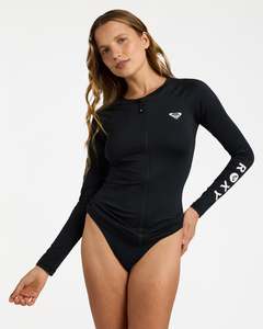 Womens Essentials Zipped Long Sleeve Rashguard