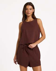 Womens Place To Be Linen Shorts