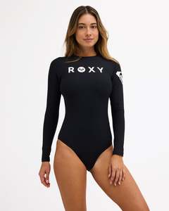 Womens Heater Long Sleeve One Piece Swimsuit