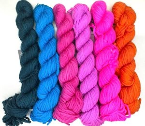 Products: DK Sock Yarn Mini set Moss to Clementine – Roxy Fibres