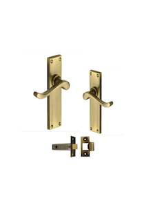Lever Handles: Victorian Brass Lever Door Handles With Latch - Antique Style
