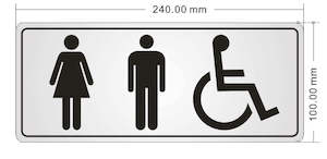 Other: Washroom Sign - Stainless Steel - Closeout Special