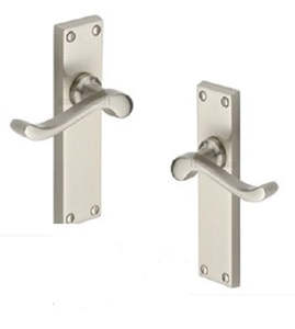 Lever Handles: Victorian Lever Door Handles - Satin Nickel