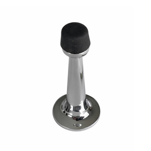 Door Stops: Solid Brass Chrome Door Stops - 80mm Projection