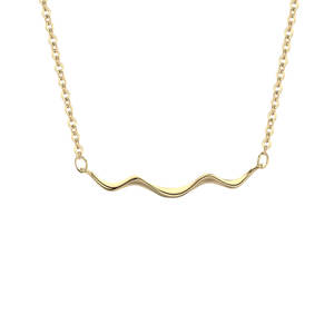 Delilah Wave Necklace in s925 with gold plating