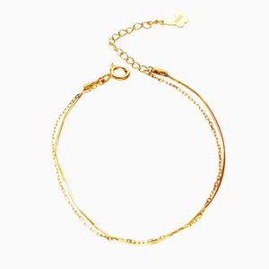 Gold Plating Jewellery: Serena Chain Bracelet in s925 with gold plating