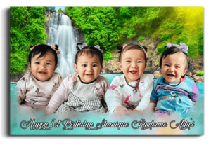 Products: Four Faces Digital Painting Canvas - R&R Gallery Custom Banners & Digital Oil Paintings NZ Free Design Service