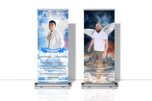 Roll Up Banner With Free Professional Custom Design For Your Loss Of Loved One -&hellip;