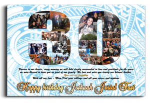 Products: Custom Number Photo Collage Canvas - R&R Gallery Custom Banners & Digital Oil Paintings NZ Free Design Service