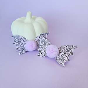 Charlotte - Single Bat Pompom Clips