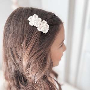 5.7cm Single Crochet Flower Clips - 4 New Colours Added