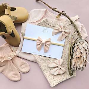 Sailor Style Bows: Samela - Single Large Little-Sister/Small Middle-Sister Bow Clips Or Headbands