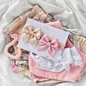 Velvet Luxe: Pascal - Single Petite Middle Sister Sized Bow Clips Or Headbands