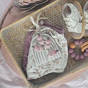 Velvet Luxe: 4cm Velvet Heart 2 Tone Clip Duos - NEW COLOUR ADDED