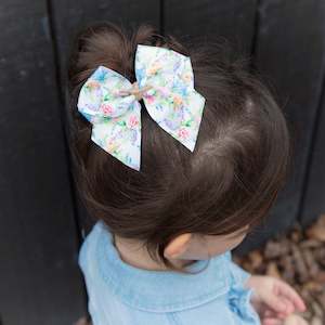 Handtied Fabric Bows: Georgia - Single Bows For Headbands or Clips (5 Colour Choices)