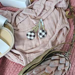 Gingham Stripes Spots Plaids: Gingham Consciously Crafted Clip Duos