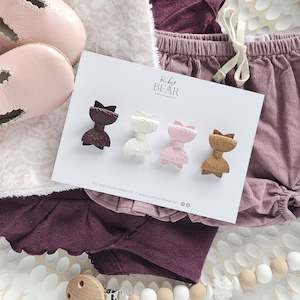 1 LEFT - Emma 4 Piece Set Itty-Bitty Bow Clips