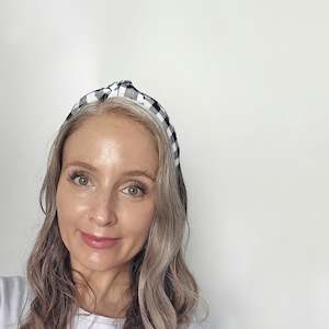 Gingham Knotted Headband
