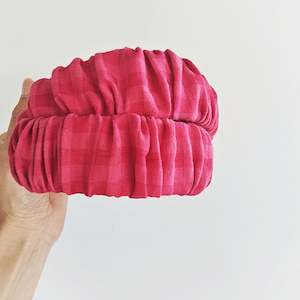 Headbands: Ruched Gingham 3.8cm Headband
