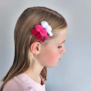 Single 5.7cm Pompom Clips - 7 Colour Choices