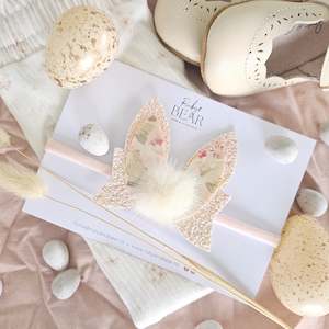 Into The Wild: Consciously Crafted Glitter Bunny Bow Clips Or Headbands