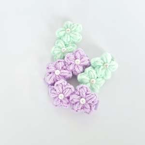 (Copy) Crocheted Pearl 5.7cm Single Clips - 6 Colour Choices