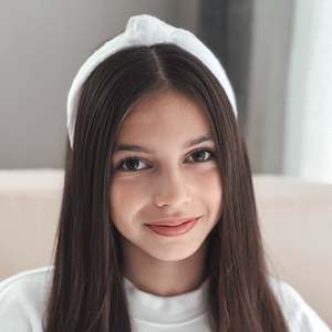 Headbands: LAST ONE - White Knotted Dobby Headband