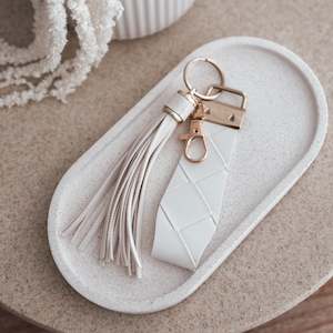 Decor And Gifts: Adriana Wide Fob Wristlet Tassel Keychain