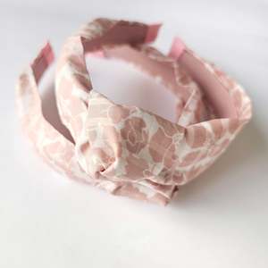 Cotton Floral Sateen Stripe Headband