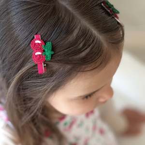 4.5cm Applique Cherry Clip Duos