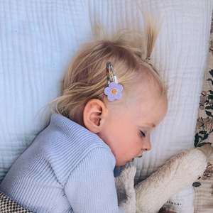 Fresh From The Market: Petite Purple Appliqué Daisy Snap Clip Duos