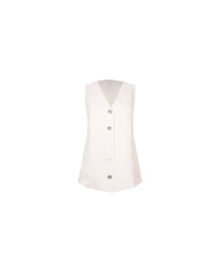 Outerwear: THELMA VEST WHITE