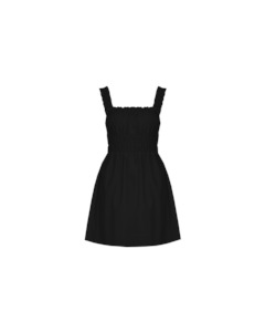 TRULLI RUCHED MINI DRESS BLACK
