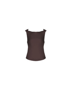 FIREBIRD COWL SLEEVELESS TOP ESPRESSO