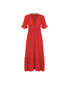 MIRELLA V-NECK DRESS CHILLI