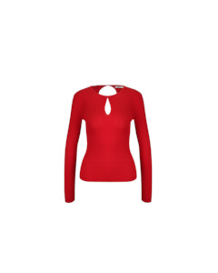 WREN KNIT LONG SLEEVE CHERRY