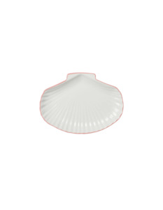 Roundhouse: SHELL SHAPED PLATE WHITE PINK