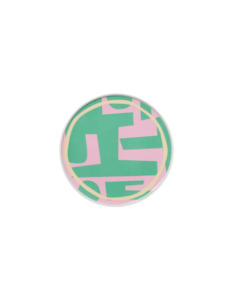 Roundhouse: ABSTRACT CUT OUT PLATE GREEN PINK