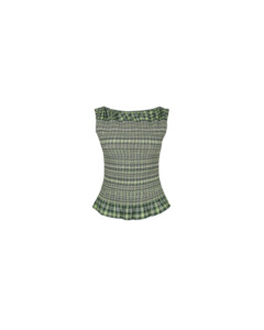 ANASTASIA TANK GREEN TARTAN