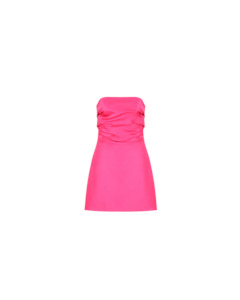 Final Sale: CHER SATIN MINIDRESS SUPER PINK