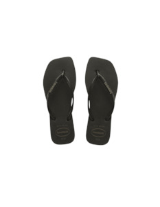 Footwear: SLIM SQUARE FLIP FLOPS BLACK