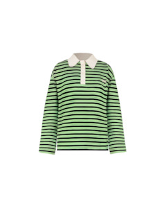 BRADY POLO GREEN BLACK STRIPE