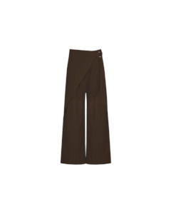 Trousers: SASHA WRAP PANT CHOCOLATE