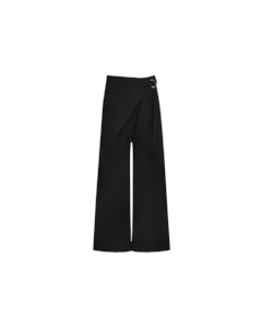 Trousers: SASHA WRAP PANT BLACK